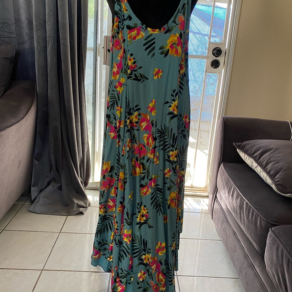 Tropical high/ low Dress